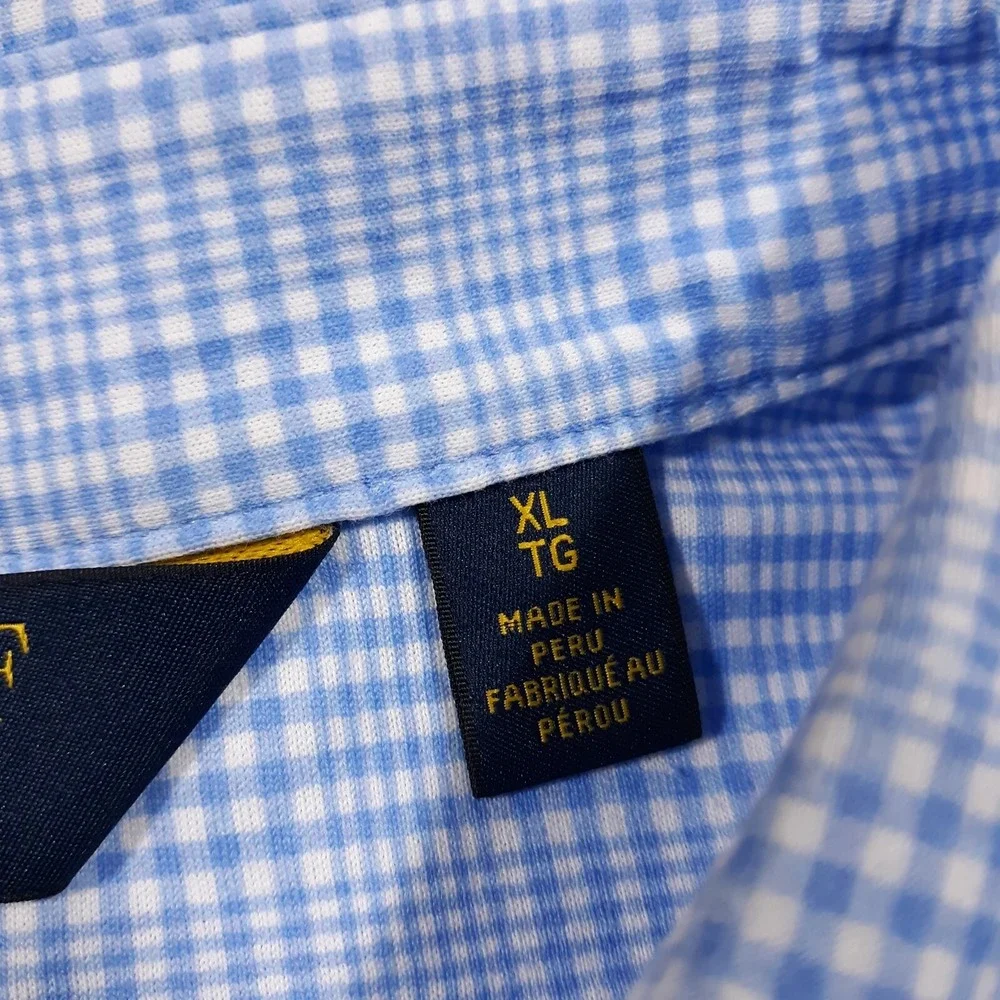 Polo Golf Ralph Lauren Polo Shirt Mens XL Short Sleeve Blue Stretch Cotton Peru